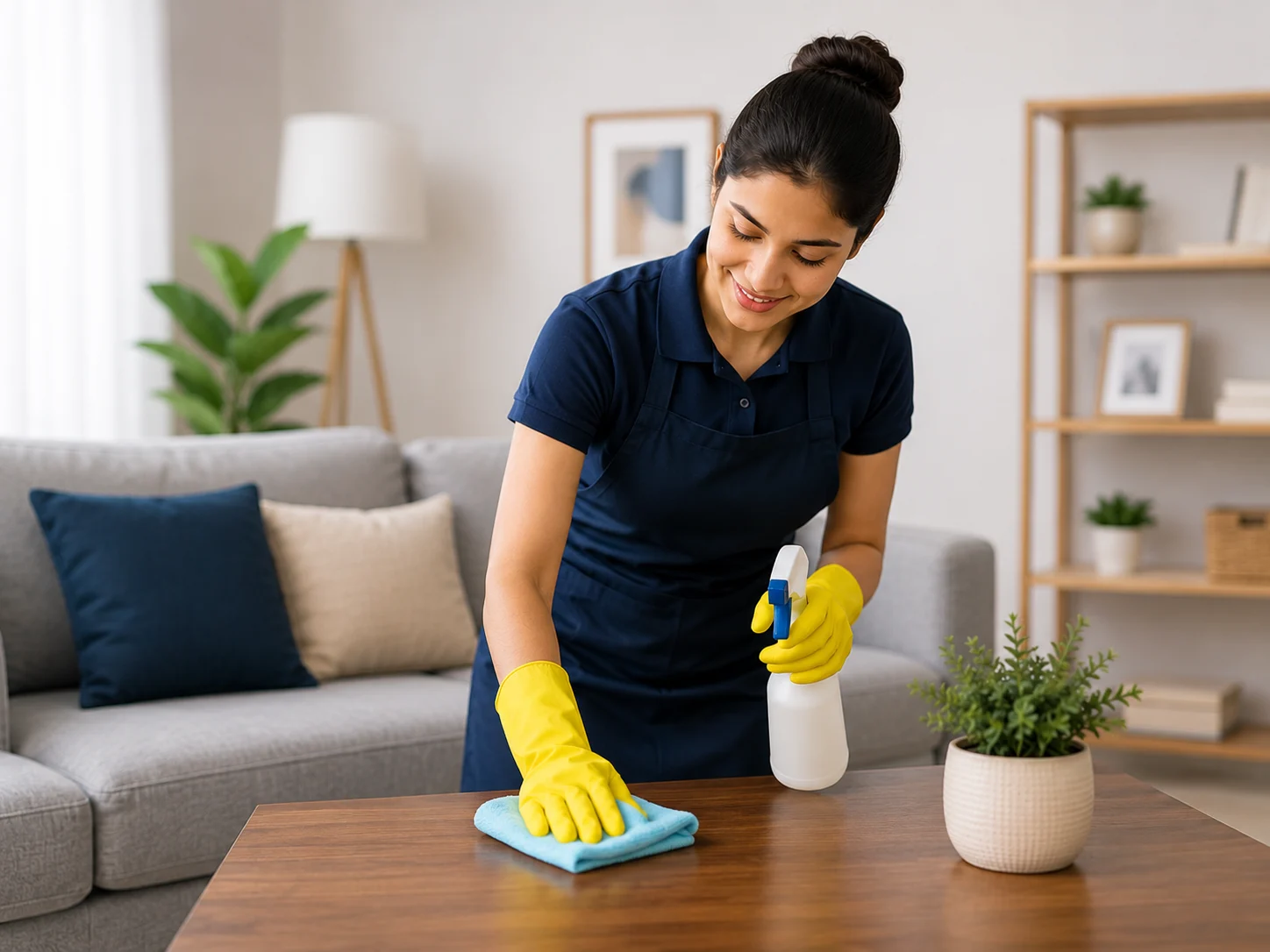 Professional housekeeping service — cleaning a home in Ahmedabad